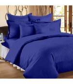 Luxurious 210 TC Striped Cotton Bedsheet with 2 Pillow Covers