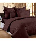 Luxurious 210 TC Striped Cotton Bedsheet with 2 Pillow Covers