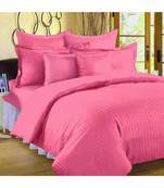 Luxurious 210 TC Striped Cotton Bedsheet with 2 Pillow Covers