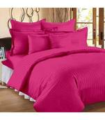 Luxurious 210 TC Striped Cotton Bedsheet with 2 Pillow Covers