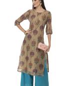 Women multicolor printed art silk kurti
