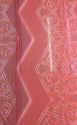 Multicolor printed georgette saree with blouse 3