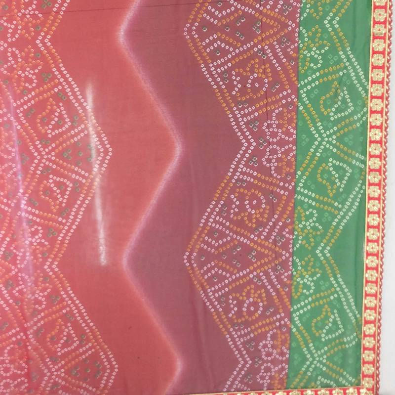 Multicolor printed georgette saree with blouse