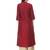 Women maroon embroidered art Silk kurti