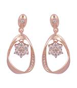 Pink cubic zirconia earrings