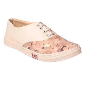 Women Synthetic Peach Shoe 1