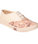 Women Synthetic Peach Shoe