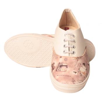 Women Synthetic Peach Shoe 5