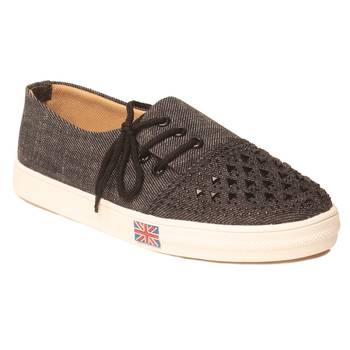 women Synthetic Black Shoes 1