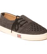 women Synthetic Black Shoes