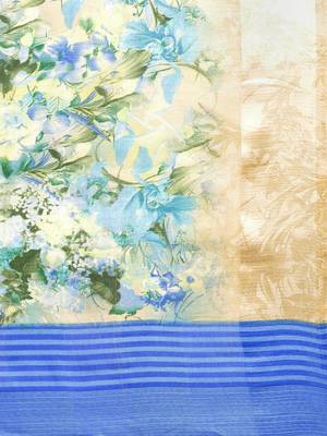 Kimisha Women's Yellow Silk Cotton Floral Digital Printed Saree 5