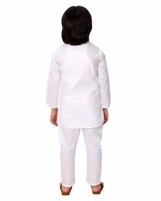 White plain cotton boys-kurta-pyjama 4