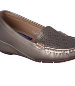 Women grey  slip on loafers