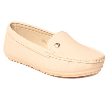 women Synthetic White Loafers 1
