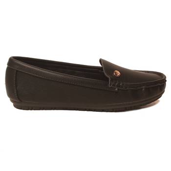 women Synthetic Black Loafers 2