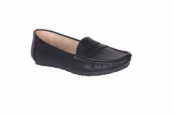Women Black Synthetic slip on  Loafer 1