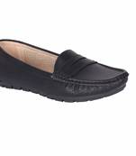 Women Black Synthetic slip on  Loafer
