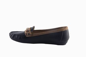 Women Synthetic Black slip on  Loafers 3