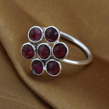 Red Garnet 925 Sterling Silver Rings 4