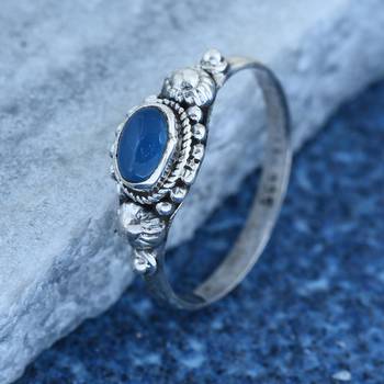 Multicolor Chalcedony 925 Sterling Silver Rings 2