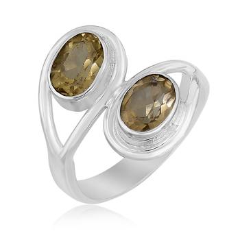 Yellow Citrine 925 Sterling Silver Rings 1