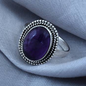 Purple Amethyst   925 Sterling Silver Rings 2