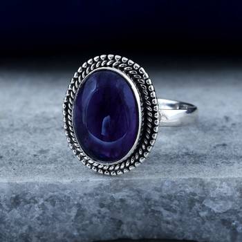 Purple Amethyst   925 Sterling Silver Rings 3