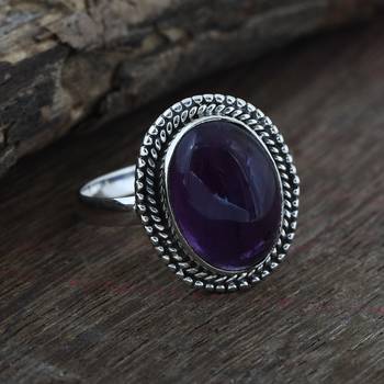 Purple Amethyst   925 Sterling Silver Rings 4