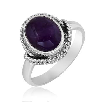 Purple Amethyst   925 Sterling Silver Rings 1