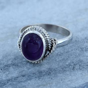 Purple Amethyst   925 Sterling Silver Rings 2
