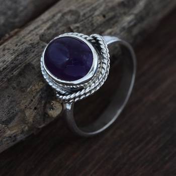Purple Amethyst   925 Sterling Silver Rings 3