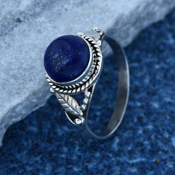Blue Lapis Lazuli 925 Sterling Silver Rings 2