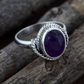 Purple Amethyst   925 Sterling Silver Rings 4