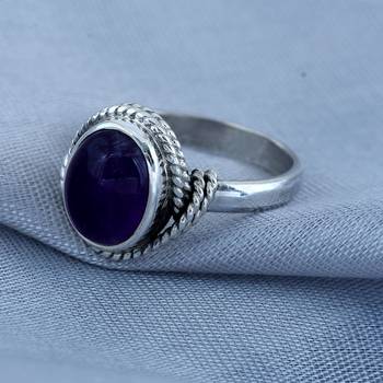 Purple Amethyst   925 Sterling Silver Rings 5