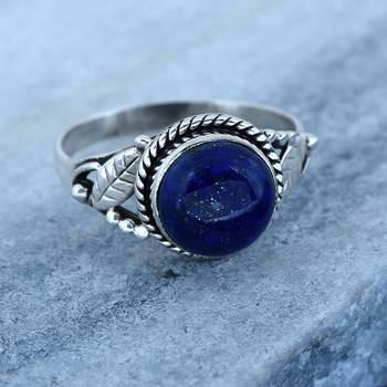Blue Lapis Lazuli 925 Sterling Silver Rings 3