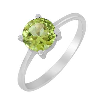 Green Peridot   925 Sterling Silver Rings 1