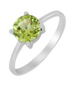 Green Peridot   925 Sterling Silver Rings