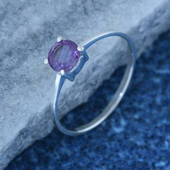 Purple Amethyst   925 Sterling Silver Rings 2