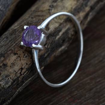 Purple Amethyst   925 Sterling Silver Rings 3