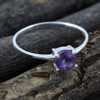 Purple Amethyst   925 Sterling Silver Rings 4