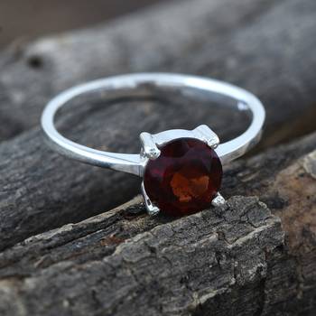 Red Garnet 925 Sterling Silver Rings 2