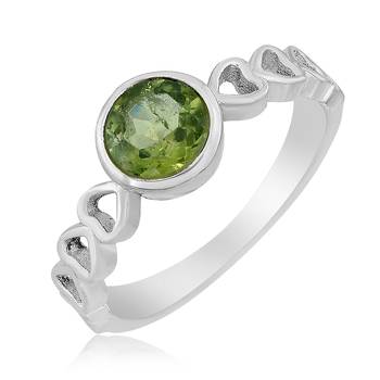 Green Peridot   925 Sterling Silver Rings 1