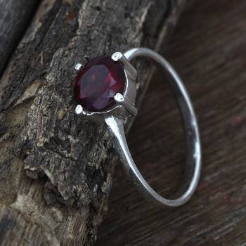 Red Garnet 925 Sterling Silver Rings 3