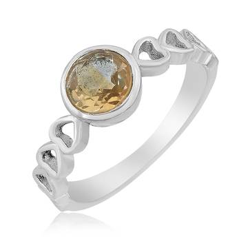 Yellow Citrine 925 Sterling Silver Rings 1