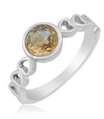 Yellow Citrine 925 Sterling Silver Rings