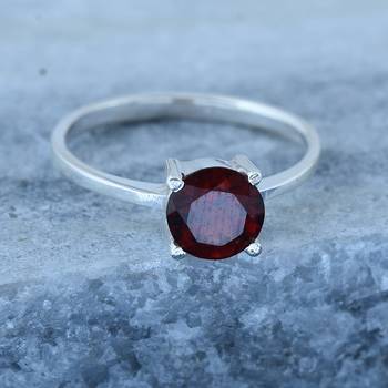 Red Garnet 925 Sterling Silver Rings 4