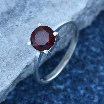 Red Garnet 925 Sterling Silver Rings 5
