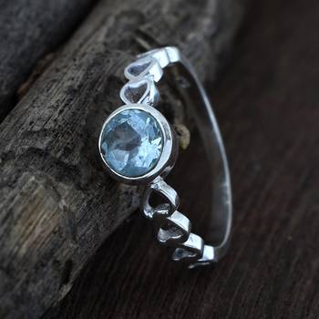 Blue Topaz   925 Sterling Silver Rings 2