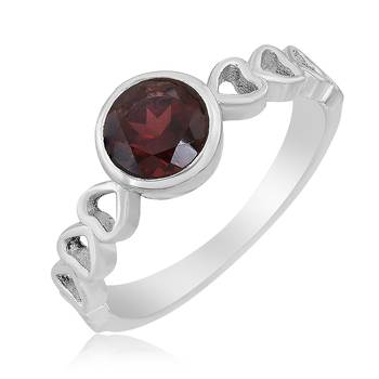 Red Garnet 925 Sterling Silver Rings 1