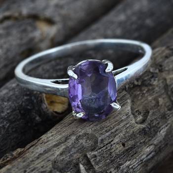 Purple Amethyst  Sterling Silver Rings 3